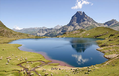 Calme d'un lac en montagne